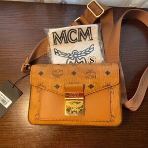 MCM Millie Visetos Small Crossbody, NEW